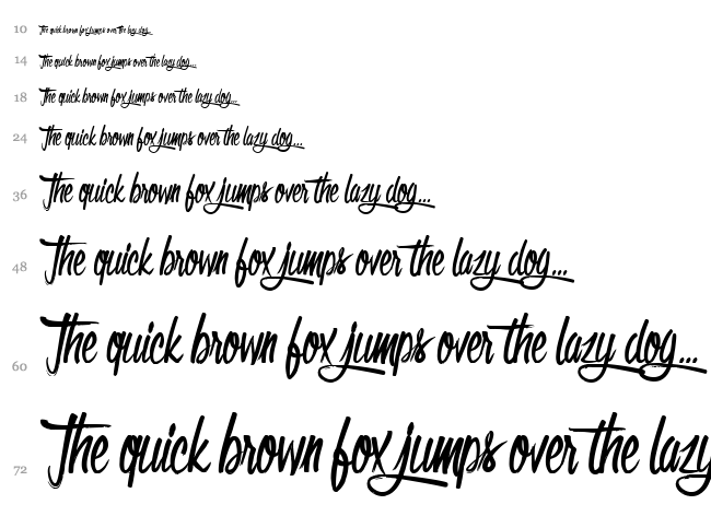Olympic Branding font waterfall